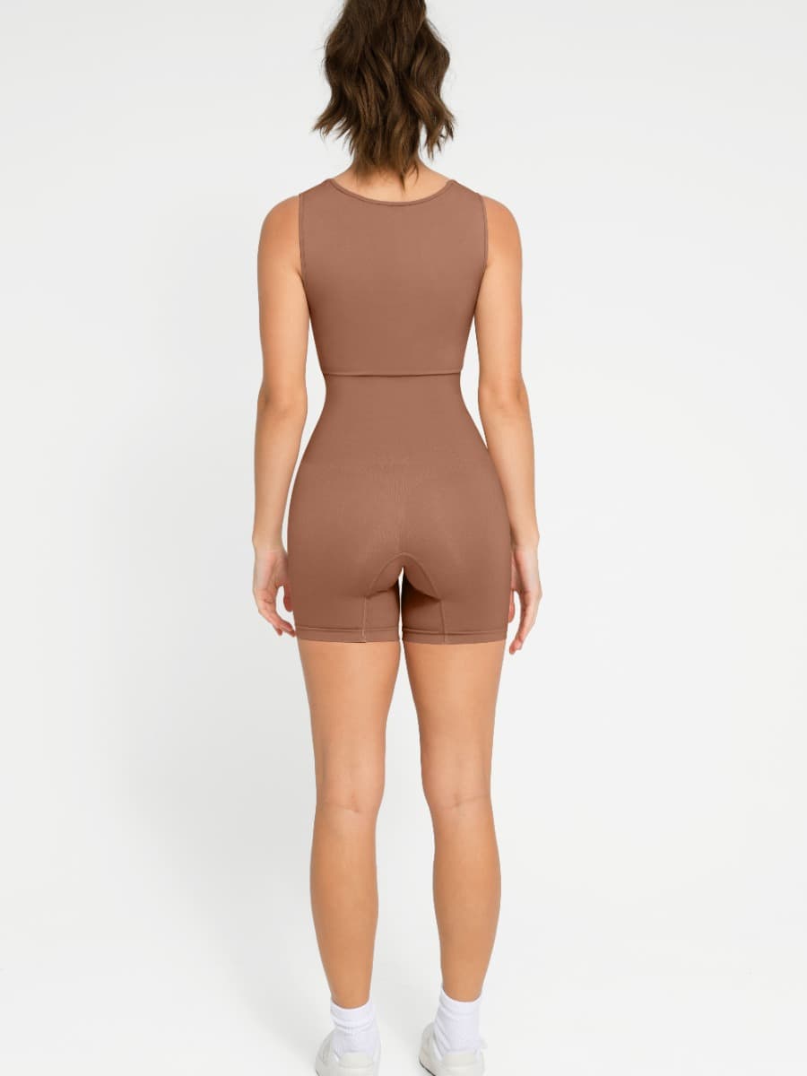 Combinaison Courte Sculptante Soutien-Gorge Intégré